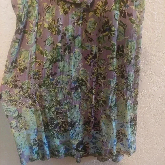 ANGIE Floral Boho Print Dress Size S Womens Flutter Sleeve Ruffle - Picture 8 of 9